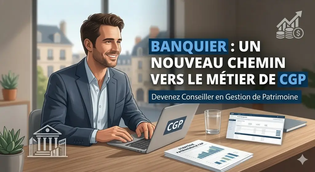 conseiller bancaire envisageant une reconversion en gestion de patrimoine